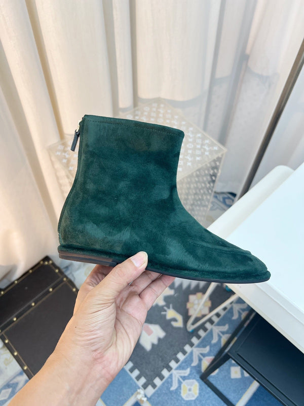 TR 26s Zipped Boot Flat Emerald Suede 146490