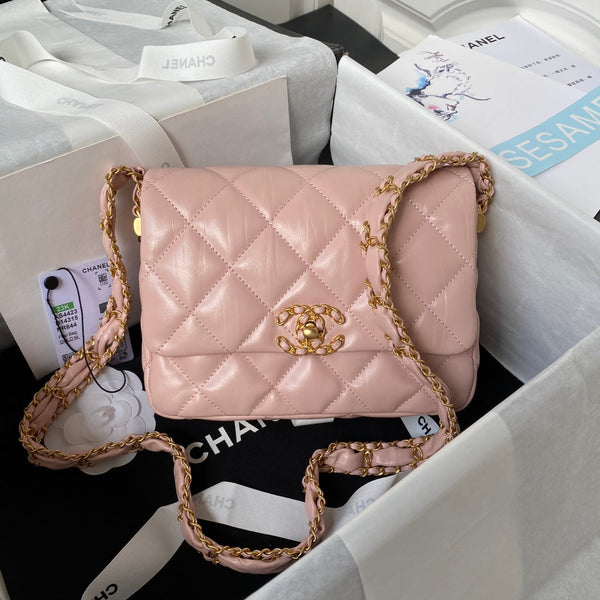 cc 23k 13,5cm pelle di vitello rosa rose hardware dorato 