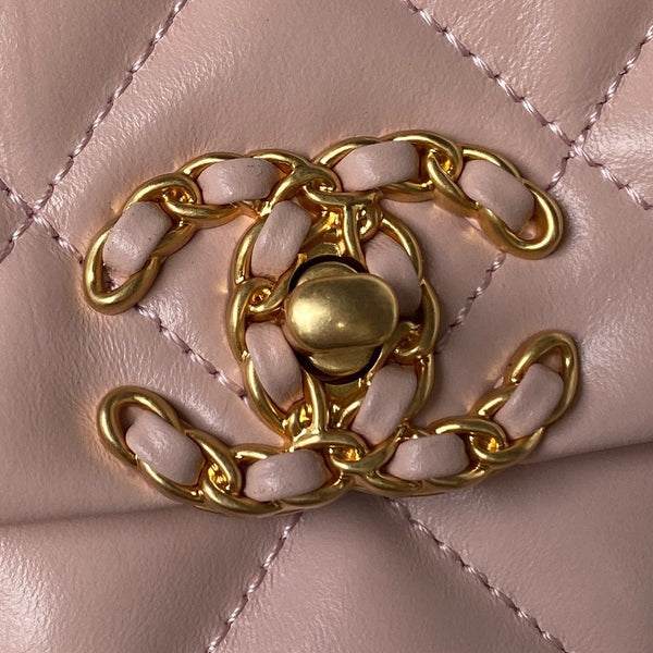 cc 23k 13,5cm pelle di vitello rosa rose hardware dorato 