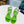 Prad 26s Ankle Strap Sandals Stiletto Heel 80mm In Lime Green Satin