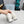 Prad 26s Ankle Strap Pumps 40mm In White Patent Calfskin Triangle Logo