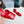 Prad 26s Ankle Strap Pumps 40mm In Red Patent Calfskin Triangle Logo
