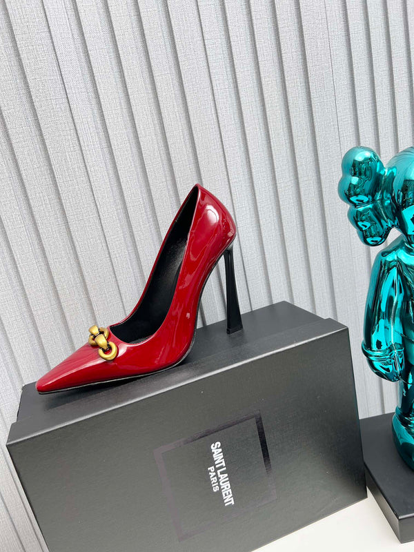 YSL Hermione Pump 11cm Red Patent Leather 680402
