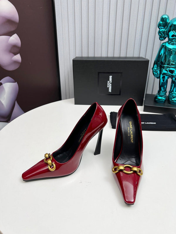 YSL Hermione Pump 11cm Red Patent Leather 680402