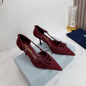 PRA 26SS Escarpins 75 Daim Bordeaux 592350