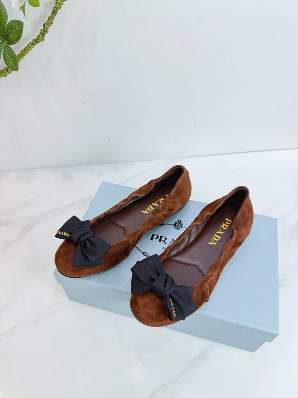 PRA 26SS Ballerine Daim Marron 592398