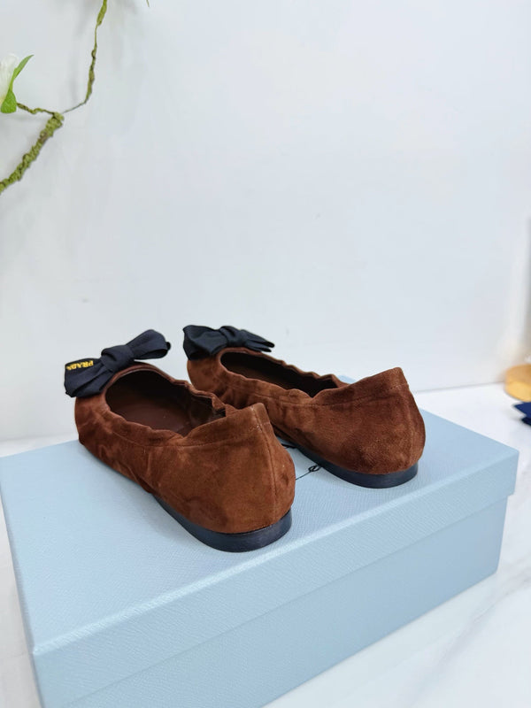 PRA 26SS Ballerine Daim Marron 592398