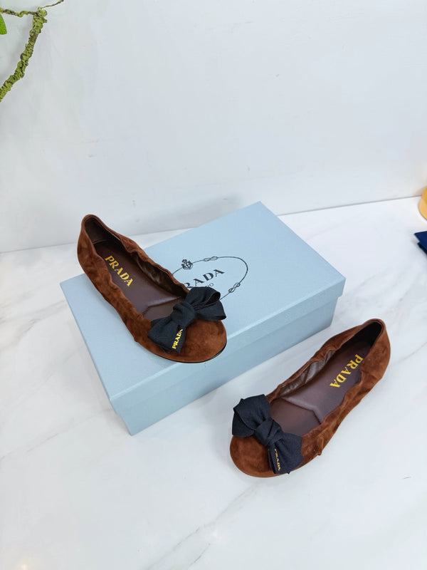 PRA 26SS Ballerine Daim Marron 592398