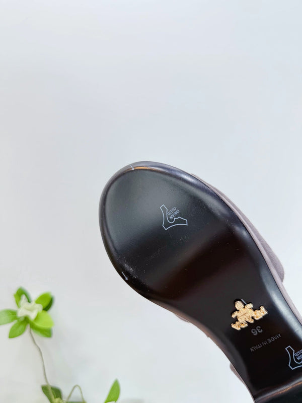 Sandales à plateforme PRA 26SS 75 Daim violet clair Peau de mouton 592390