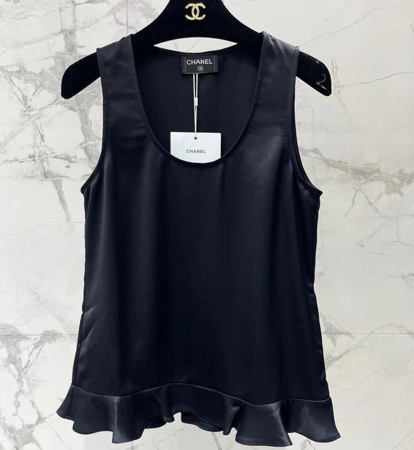 CC 2026 Ruffled Acetate Sleeveless Vest Acetate 454297