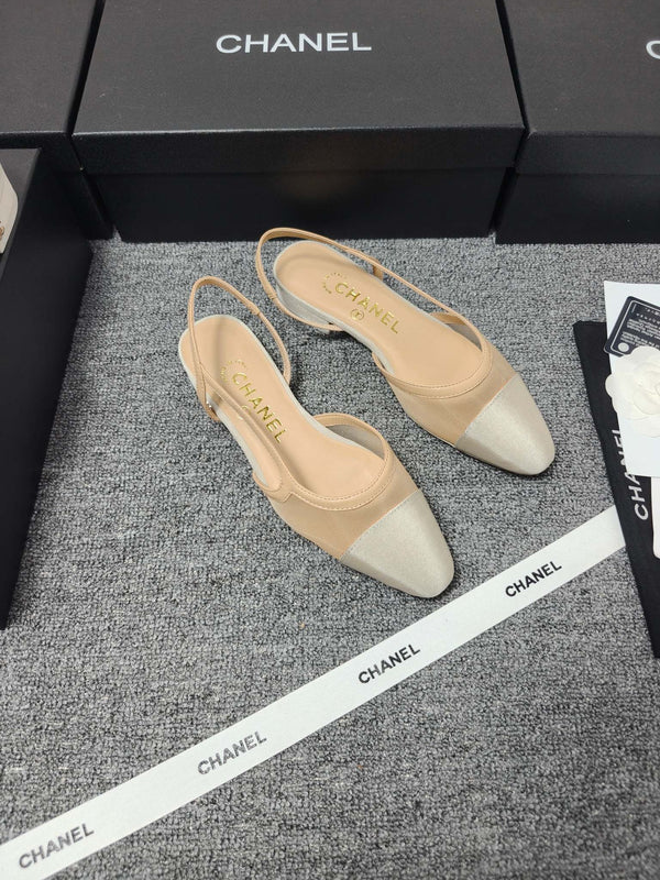 CC 26s Slingback 20 Beige Mesh Fabric Sheepskin 682001