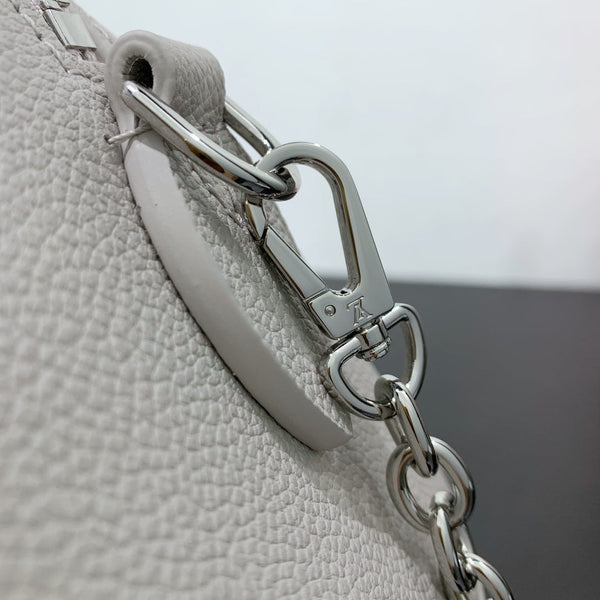 LV Speedy Bandouliere 20 Brume Grigio Monogram Empreinte Pelle 205495