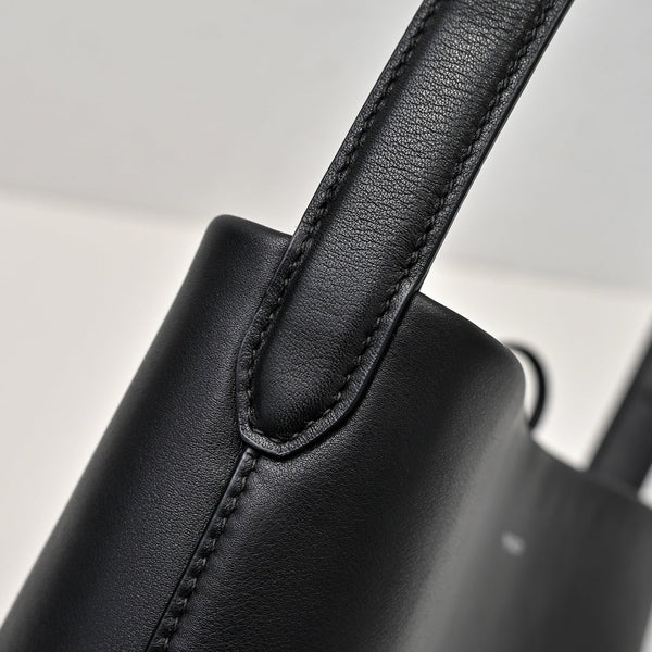 The Row N/S Park Tote 30cm Black Leather