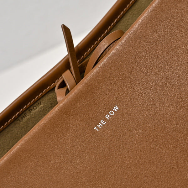The Row N/S Park Tote 30cm Brown Leather