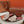 Summer Charms Sandals in Taupe Suede Maroon Lambskin