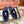 Loro Piana Navy White Suede Charms Walk Flat Mules