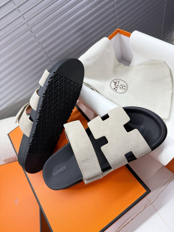 HM Chypre Sandal Beige Grey Suede 205486