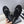CC 25SS Thong Sandals Double C Rhinestone Black Sheepskin 352435