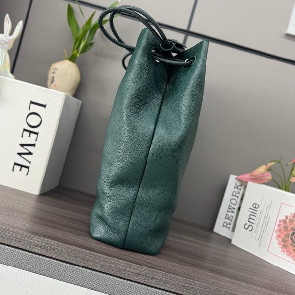 Loewe Pebble Hobo Dark Teal Green Smooth Calfskin