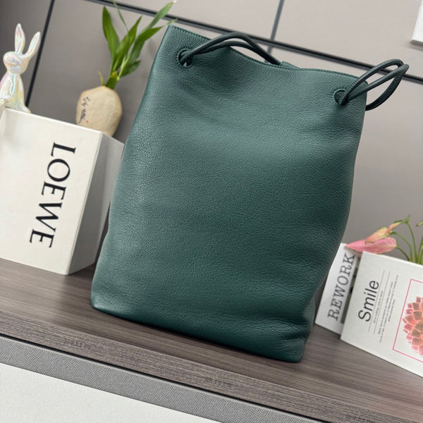 Loewe Pebble Hobo Dark Teal Green Smooth Calfskin