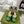 HIGH SANDAL SQUARE HEEL 12 CM IN DARK GREEN CALFSKIN