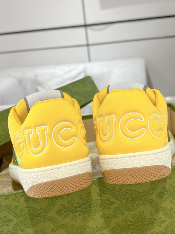 SNEAKER IN PELLE DI VITELLO COLORATA MIX GIALLO BRILLANTE