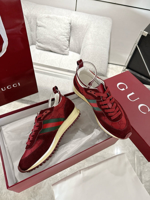 GC 2025 Re-Motion Sneaker in pelle scamosciata rossa e pelle bovina 292414