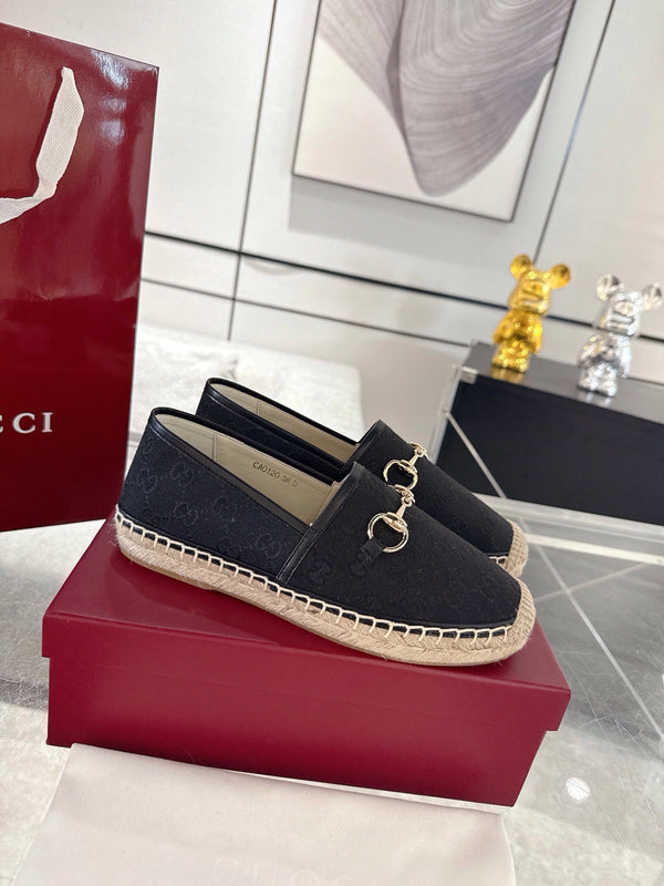 GC 2025 Espadrille With Horsebit Black Canvas 292464