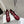 HIGH MARY JANE SHOES IN GARNET RED PATENT CALFSKIN