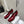 HIGH MARY JANE SHOES IN GARNET RED PATENT CALFSKIN