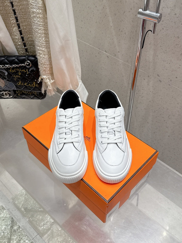 HM Get Sneaker Bianco misto Pelle bovina Nera 204748