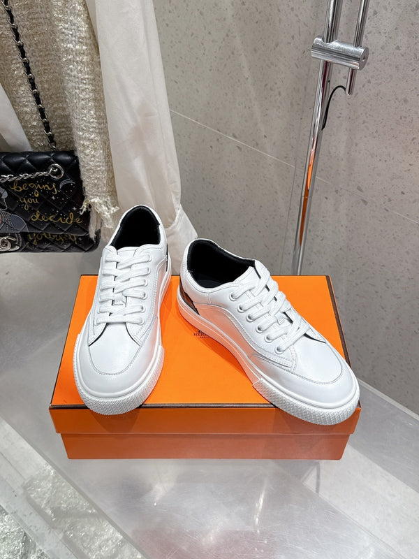 HM Get Sneaker Bianco misto Pelle bovina Nera 204748
