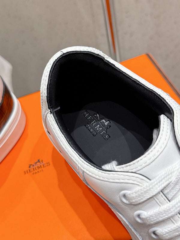 HM Get Sneaker Bianco misto Pelle bovina Nera 204748