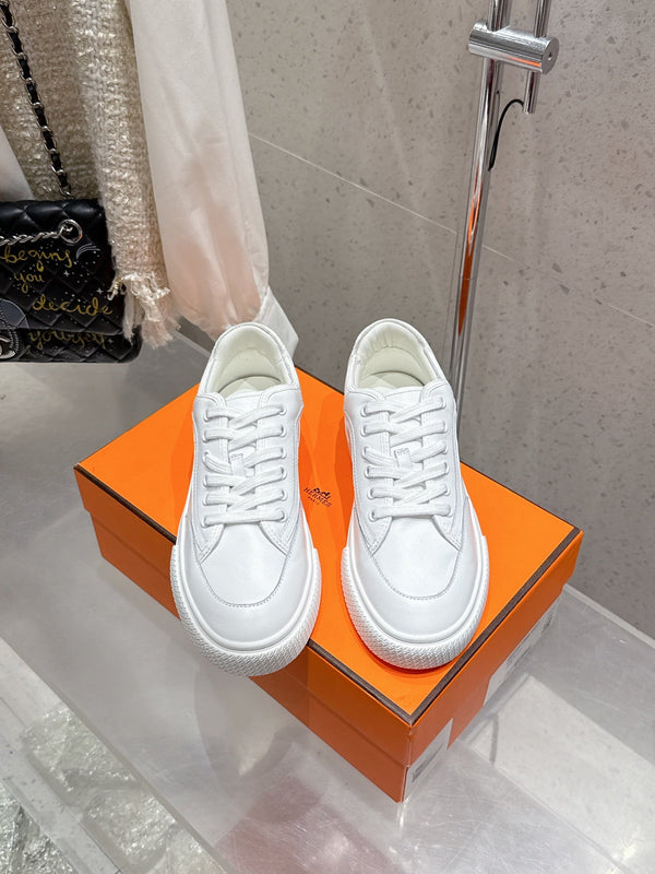 HM Get Sneaker Bianco misto Caramello Pelle di vacchetta 204756