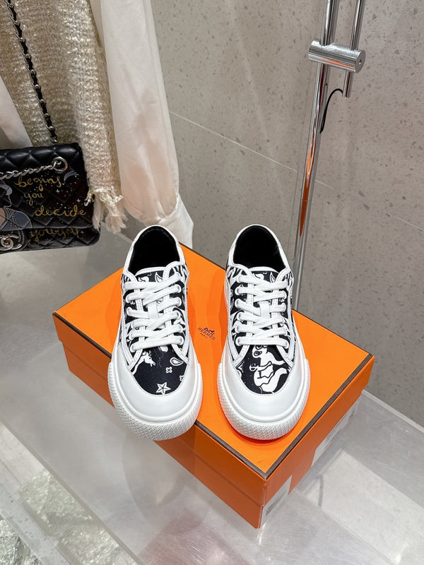 Sneaker HM Get Nero mix Bianco Denim e Pelle di Vitello 204764