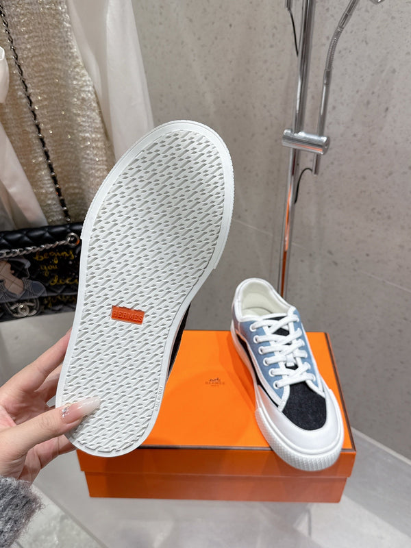 HM Get Sneaker Multicolore Bleu Brut Denim e Pelle di Vitello 204760