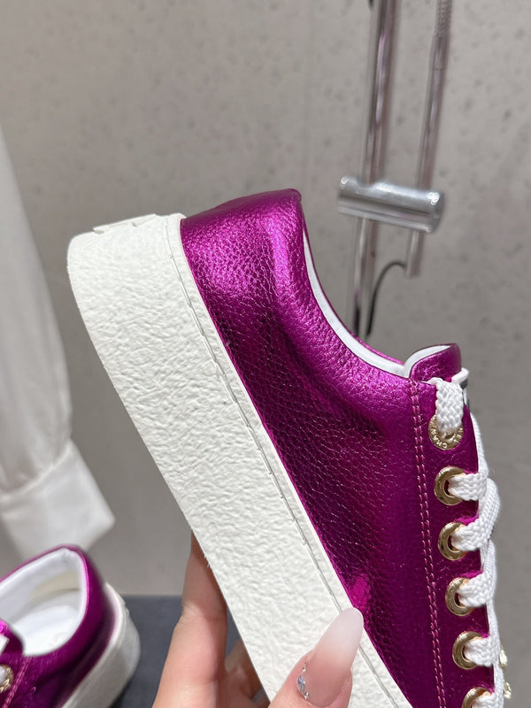 CC Sneaker Pelle di vacchetta viola 204665