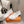 HM Lift Slip-On Sneaker White Orange Black Fabric Suede 608248