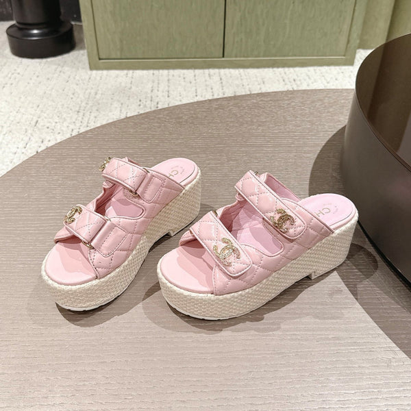 CC 26s Dad Platform Sandal Mule Light Pink Sheepskin 762873