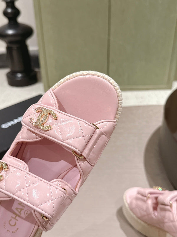 CC 26s Dad Platform Sandal Mule Light Pink Sheepskin 762873