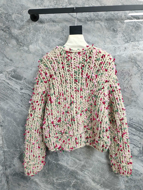 Chanel 2025 Cardigan Multicolore en Cachemire Crocheté à la Main 327002
