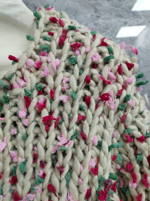 Chanel 2025 Cardigan Multicolore en Cachemire Crocheté à la Main 327002