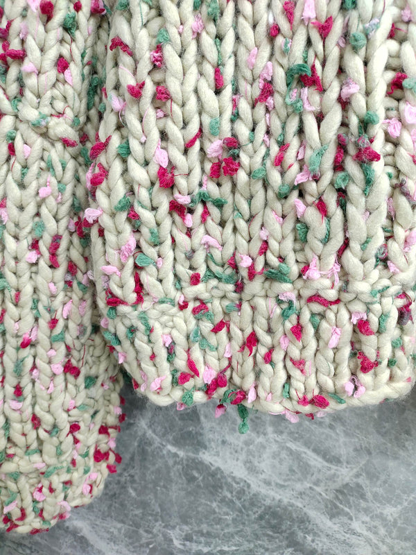 Chanel 2025 Cardigan Multicolore en Cachemire Crocheté à la Main 327002
