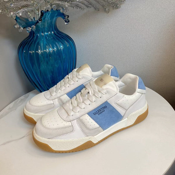Baskets décontractées VT 25S Blanc Bleu Cuir de vachette Daim 563097