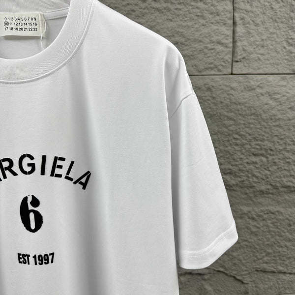 MM6 3D Foamed Short-Sleeve T-Shirt White Cotton 387983