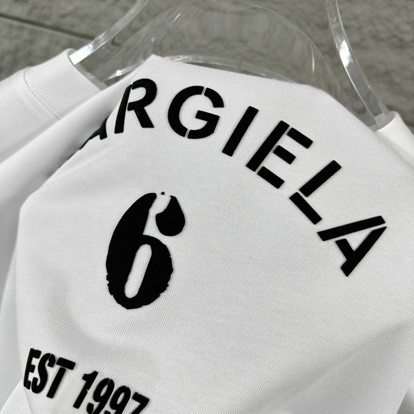 MM6 3D Foamed Short-Sleeve T-Shirt White Cotton 387983
