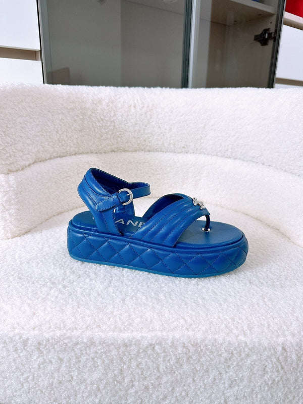 Sandali CC in pelle di agnello blu 144532