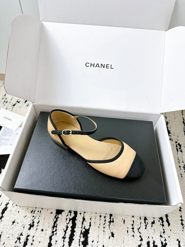 CC 25 Marry Jane Beige Pelle di mucca importata 300175