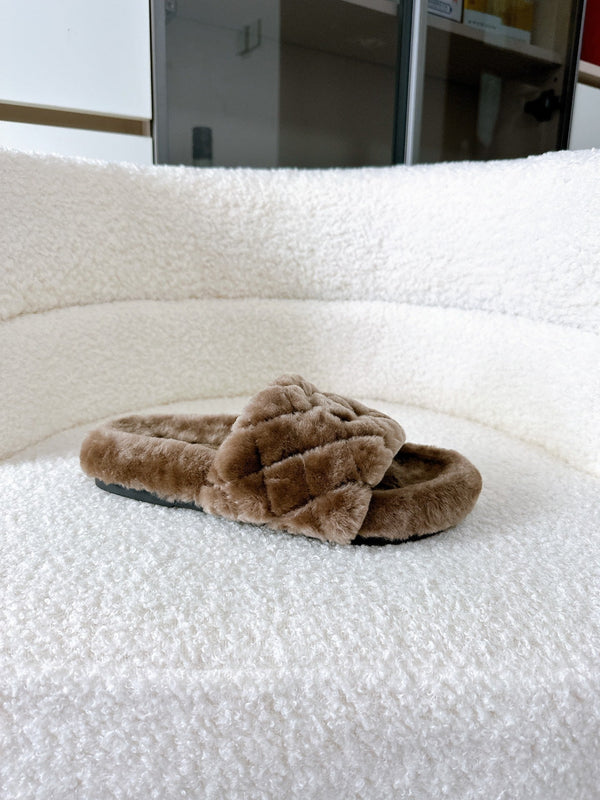 CC 25s Slippers 50mm Brown Wool 433604