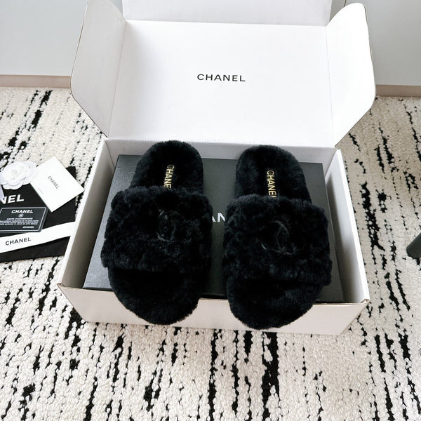 CC 25s Slippers 50mm Black Wool 433606